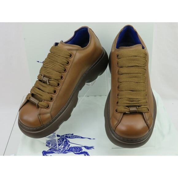 NIB BURBERRY RANGER DARK BROWN LEATHER LACE UP HIKING BOOTS US 9 42 ITALY $1K - Picture 4 of 16